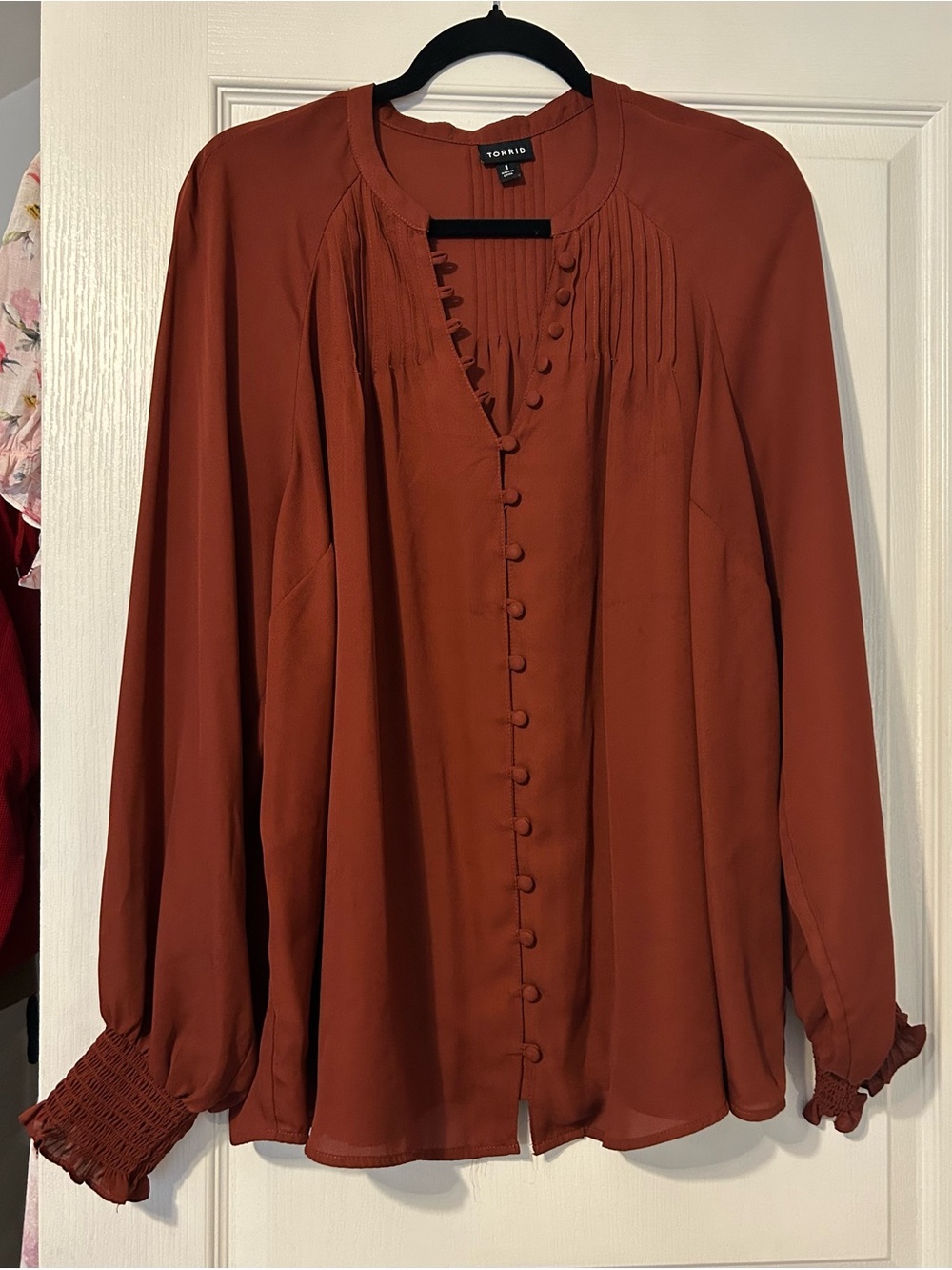 Torrid Rust Button Down Blouse